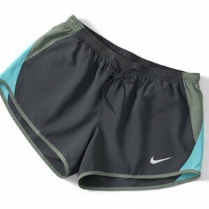 Nike Dri-Fit Running Shorts Womens Medium Black Turquoise Athletic Gym Active